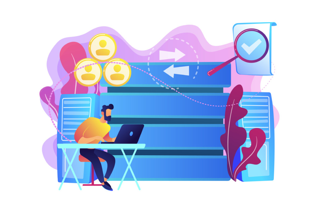 Management information system concept vector illustration.