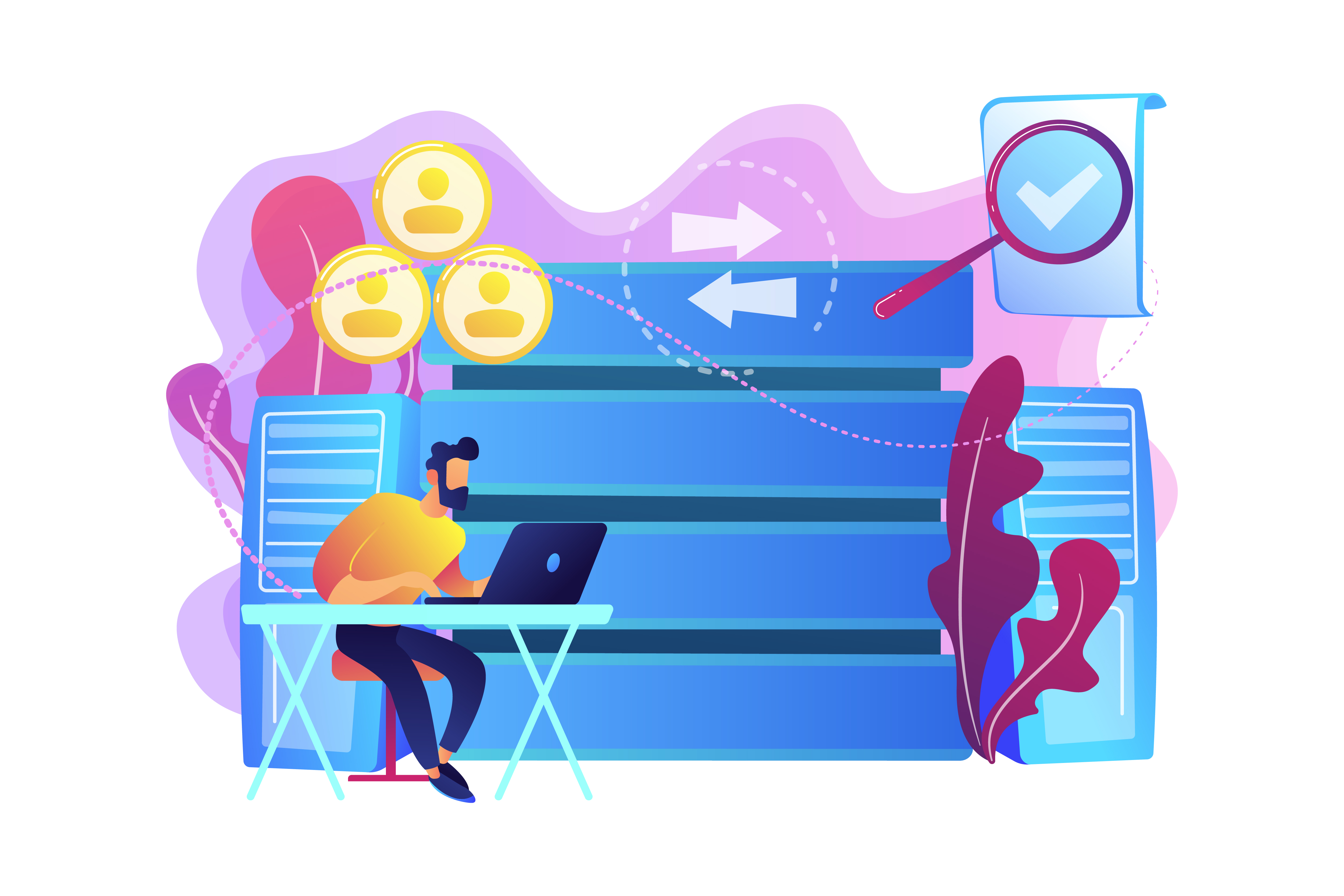 Management information system concept vector illustration. Crear una página web de calidad